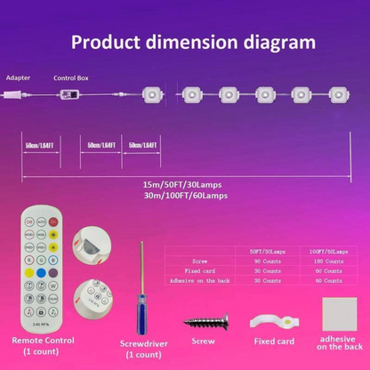 FairyGlimmer - Smart Rainbow RGB LED Permanent Outdoor Light